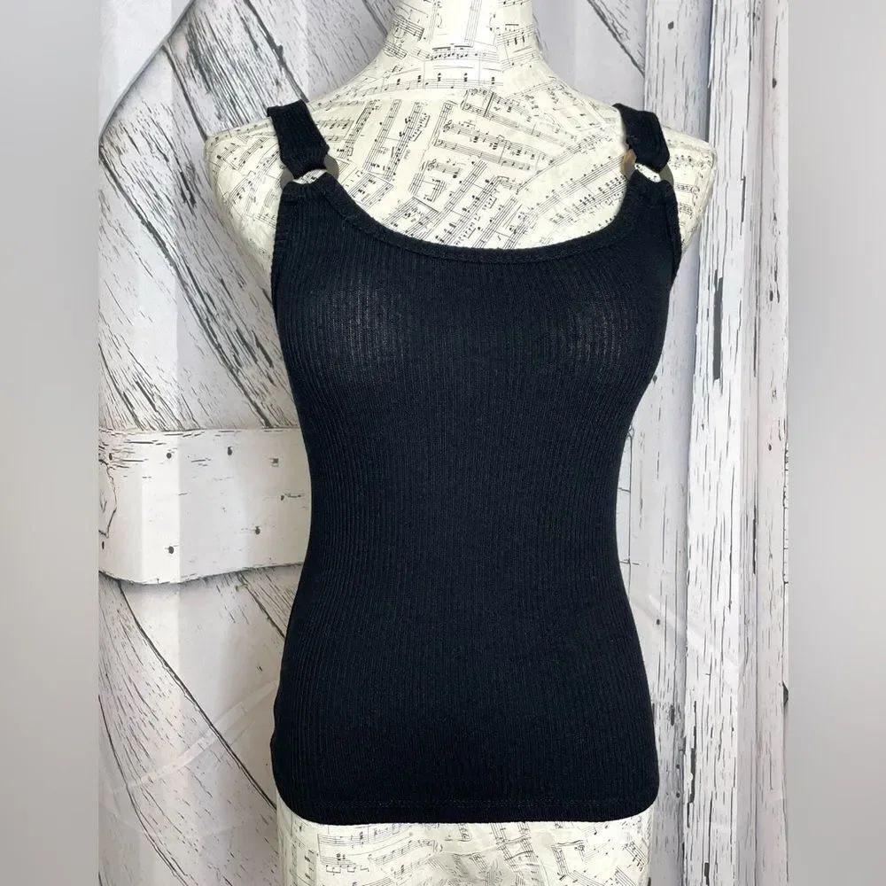 PROJECT SOCIAL T Tank Top Ribbed Black M